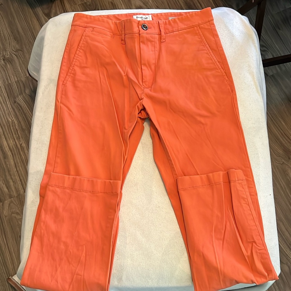 Men’s Goodfellow & Co. Chino pant. Coral in color.